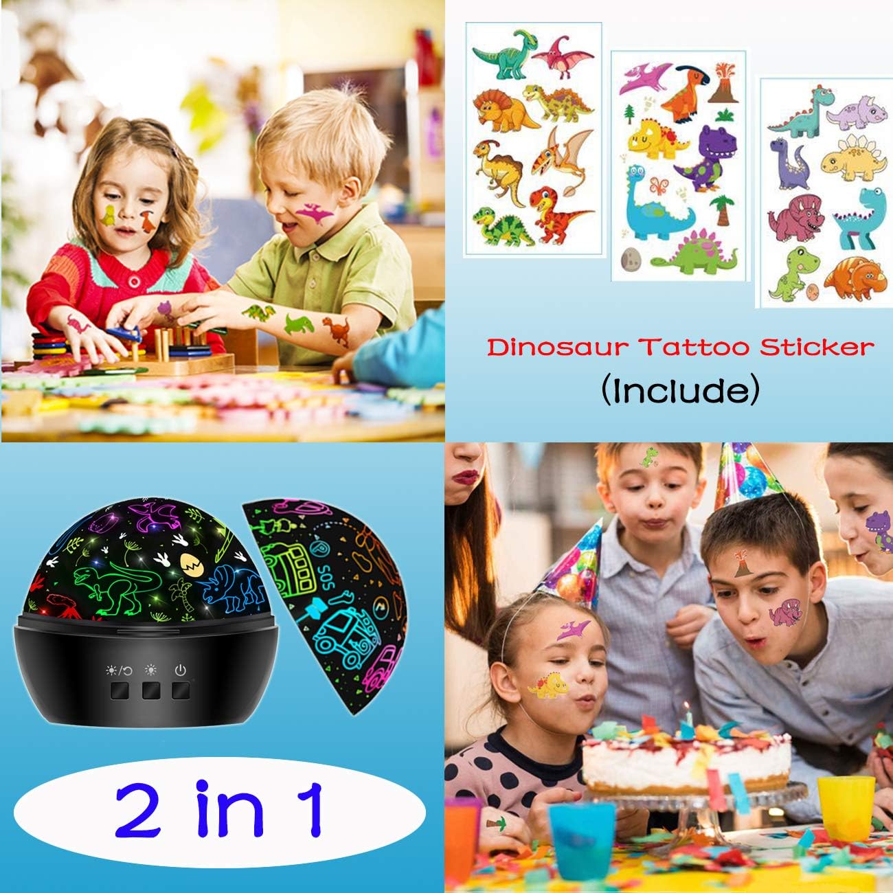 Hot Dinosaur Night Light Toys for 3-8 Year Old Boys,2 in 1 Dino Projection for 2-10 Year Kids,Boys Girls Gifts,Suitable for Chirstmas Xmax Easter Birthday