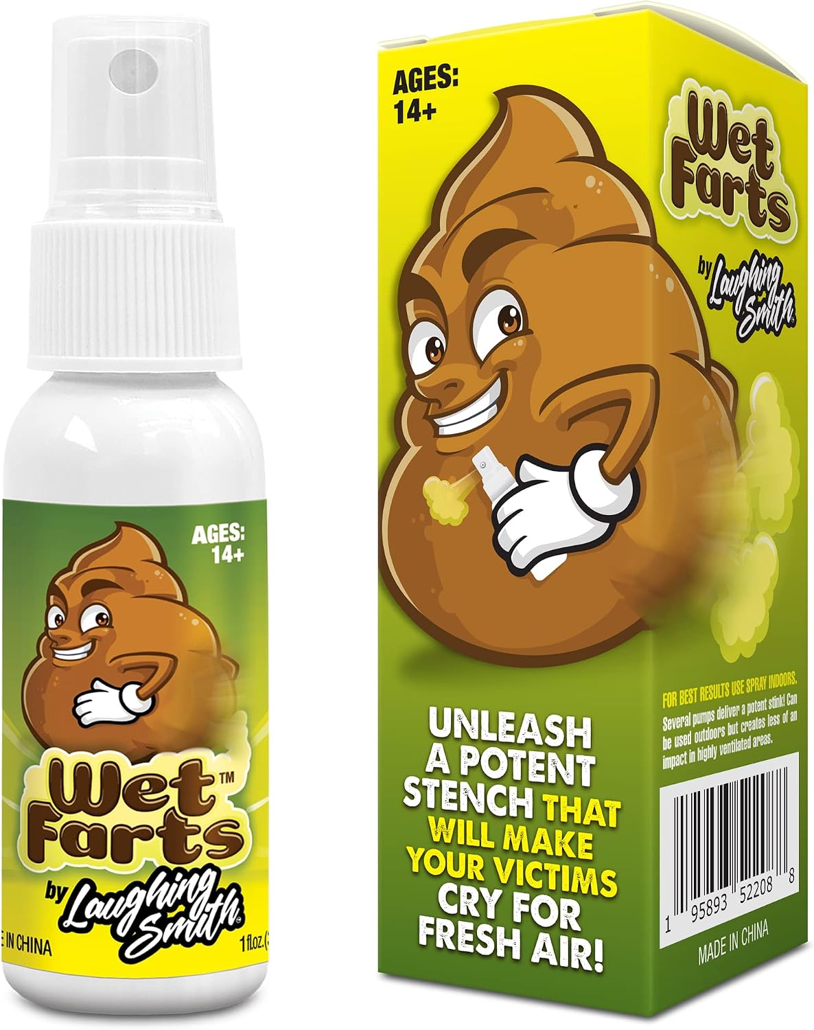 HotLaughing Smith - Wet Farts - Potent Stink Spray - Extra Strong Stink - Hilarious Gag Gifts & Pranks for Adults or Kids - Prank Stink Stuff - Non Toxic - Smells Like Really 'Bad' Gas