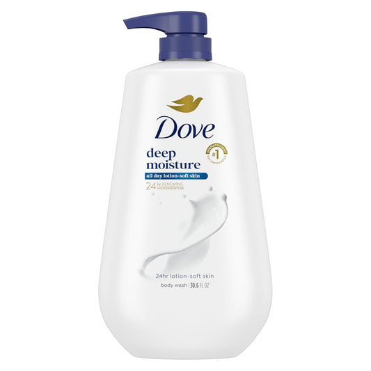 HotDove Body Wash Deep Moisture for 24hr Lotion-Soft Skin Moisture Moisturizing Skin Cleanser with No Sulfates No Parabens 30.6 oz