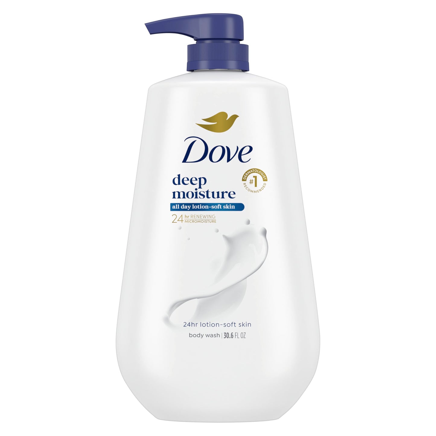 HotDove Body Wash Deep Moisture for 24hr Lotion-Soft Skin Moisture Moisturizing Skin Cleanser with No Sulfates No Parabens 30.6 oz
