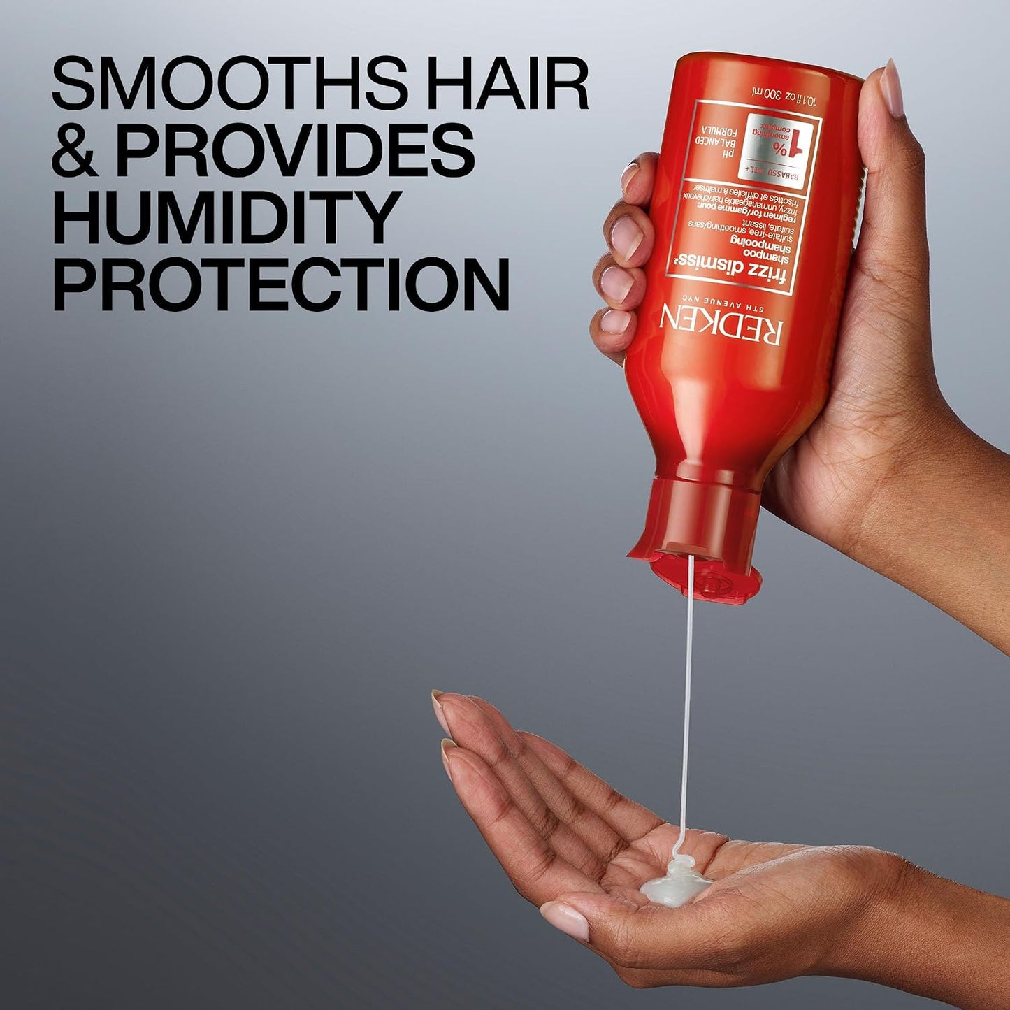 HotRedken Frizz Dismiss Shampoo For Frizzy Hair - Provides Smoothness & Shine, Weightless Frizz Control, Sulfate-Free