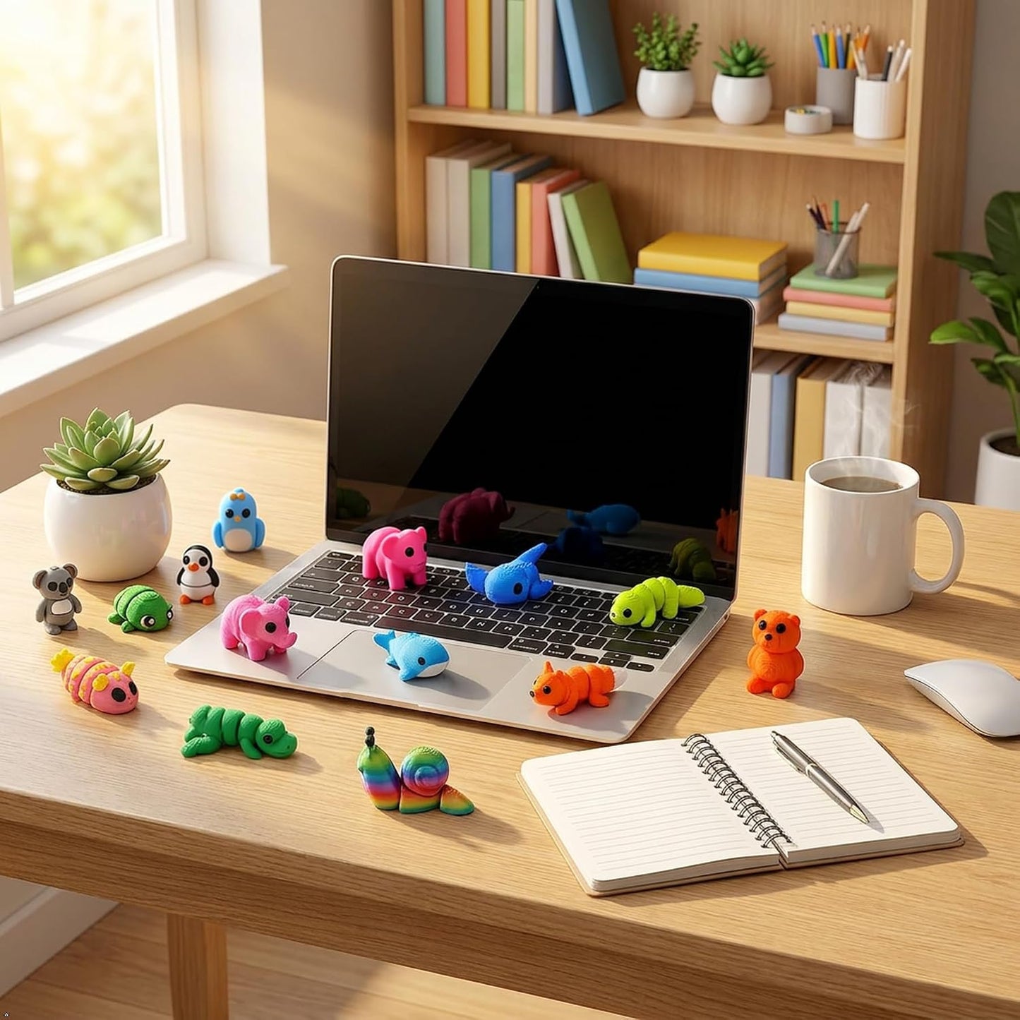 Hot 120PCS Surprise 3D Printed Animals Bulk, Random Collectible Mini Animal Figurines, Articulated Fidget Toys Variety Pack, Party Favors, Classroom Prizes, Goodie Bag Stuffers, Desk Pets