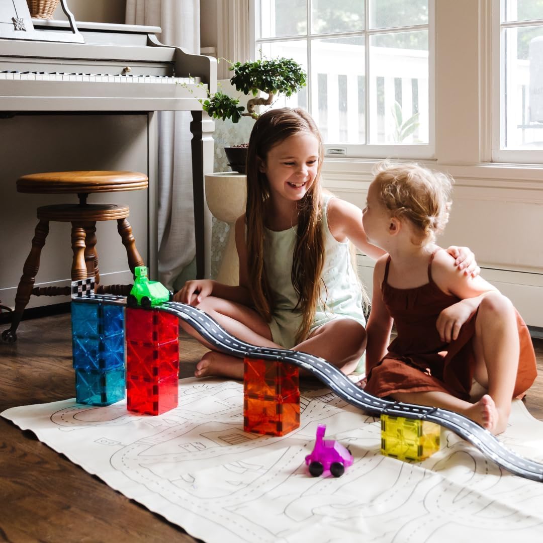 HotMAGNA-TILES Downhill Duo 40-Piece Magnetic Construction Set, The Original Magnetic Building Brand