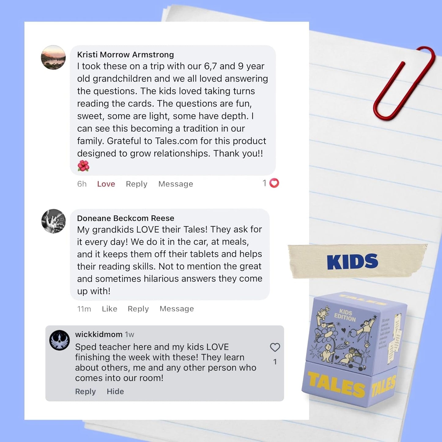 HotTALES 150 Conversation Cards, Perfect for Dinners, Road Trips, Classrooms & Game Nights, Gifts & Gatherings, Conversation Starters to Spark Creativity (Kids Edition)