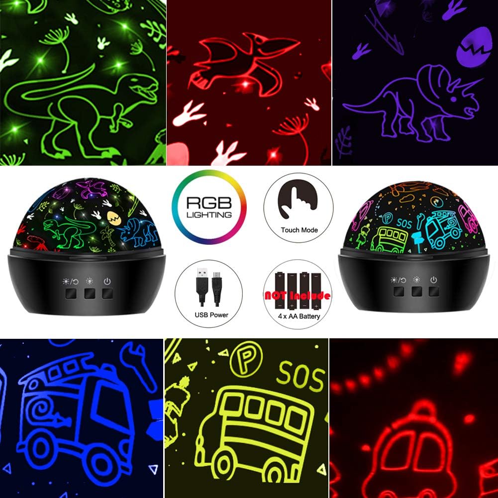 Hot Dinosaur Night Light Toys for 3-8 Year Old Boys,2 in 1 Dino Projection for 2-10 Year Kids,Boys Girls Gifts,Suitable for Chirstmas Xmax Easter Birthday