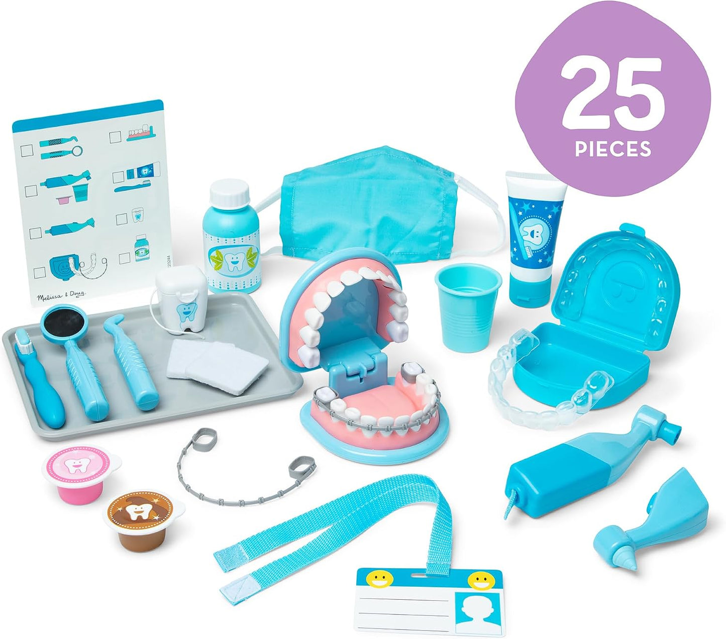 Hot Melissa & Doug Super Smile Dentist Play Set, 25-Piece Dentist Kit with Oversized Teeth, Large Tools & Accessories, Kids Toys for Girls & Boys 3+