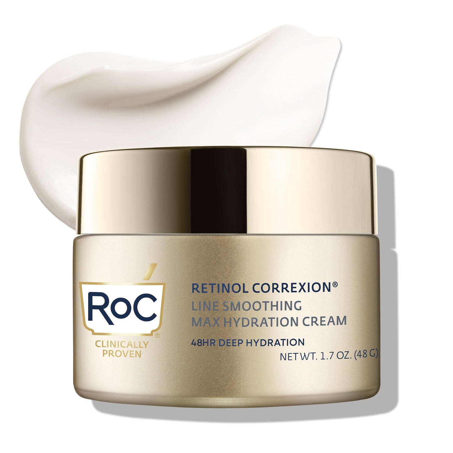 HotRoC Retinol Correxion Max Hydration Anti-Aging Daily Face Moisturizer with Hyaluronic Acid, Fragrance-Free, Oil Free Skin Care, 1.7 Ounces (Packaging May Vary)