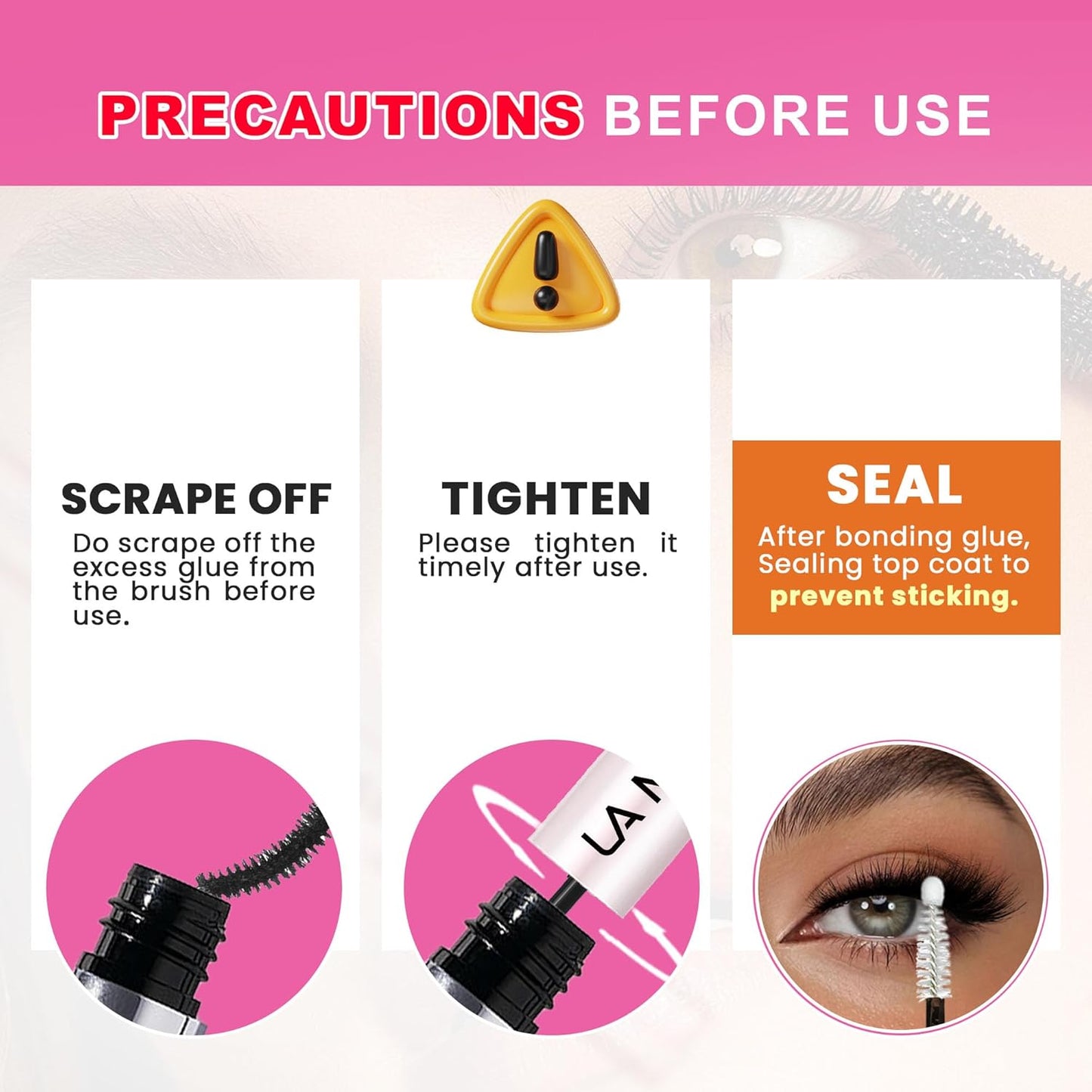 HotLA MAESII Lash Cluster Glue, Lash Bond and Seal for Eyelash Clusters, 10ml Bond and Seal, Waterproof, 2-in-1 Home Use, Strong Hold for 72H
