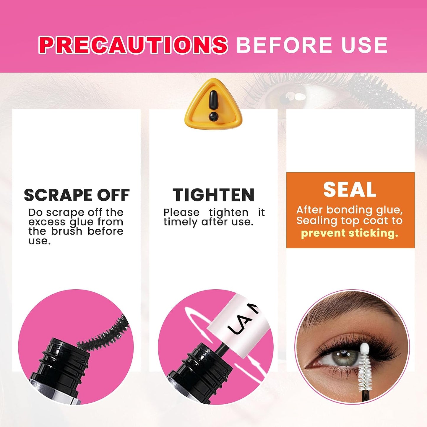 HotLA MAESII Lash Cluster Glue, Lash Bond and Seal for Eyelash Clusters, 10ml Bond and Seal, Waterproof, 2-in-1 Home Use, Strong Hold for 72H
