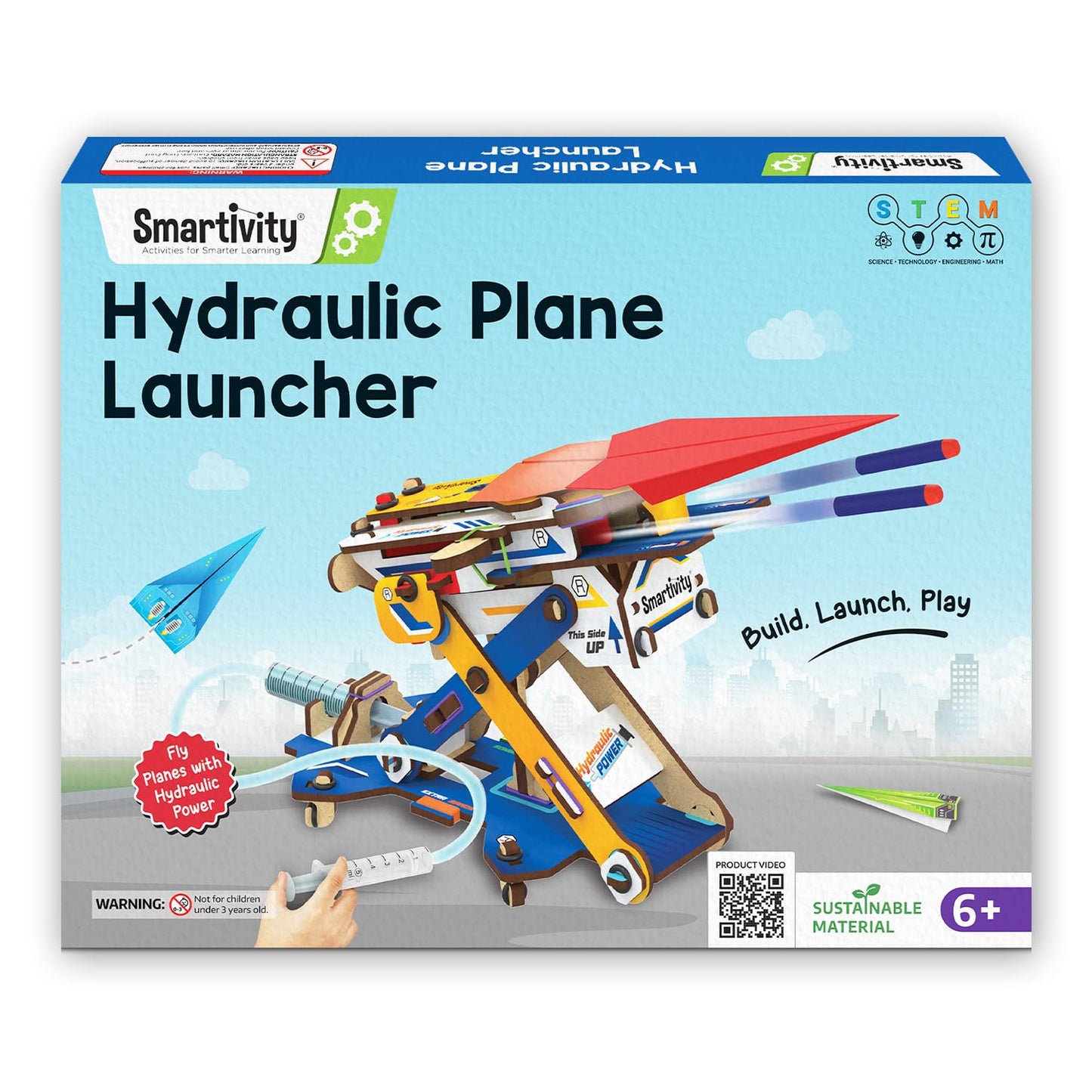 Hot Smartivity DIY 2in1 Hydraulic Paper Airplanes & Darts Launcher STEM Toy for Kids Ages 6-14 Years I Birthday Gifts for Smart Kids | Science Kit for Boys & Girls 6, 8,10,12,14 Years Old