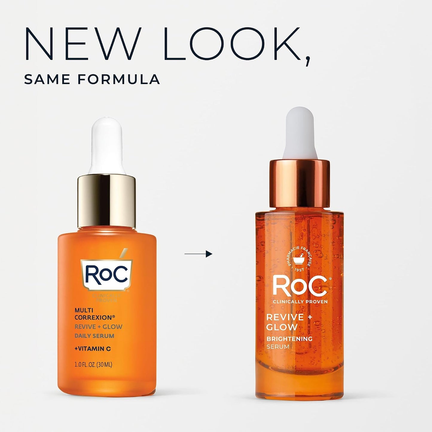 HotRoC Multi Correxion Revive + Glow 10% Active Vitamin C Serum for Face, Daily Anti-Aging Wrinkle and Skin Tone Skin Care Treatment, Brightening Serum , 1 Fluid Ounce (Packaging May Vary)