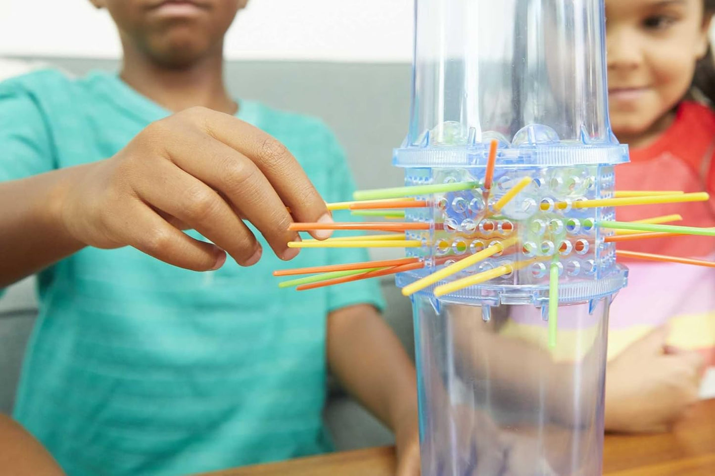 Hot Mattel KerPlunk Kids Game, Easy-to-Learn Family Game for 2 to 4 Players, Don't Let The Marbles Fall