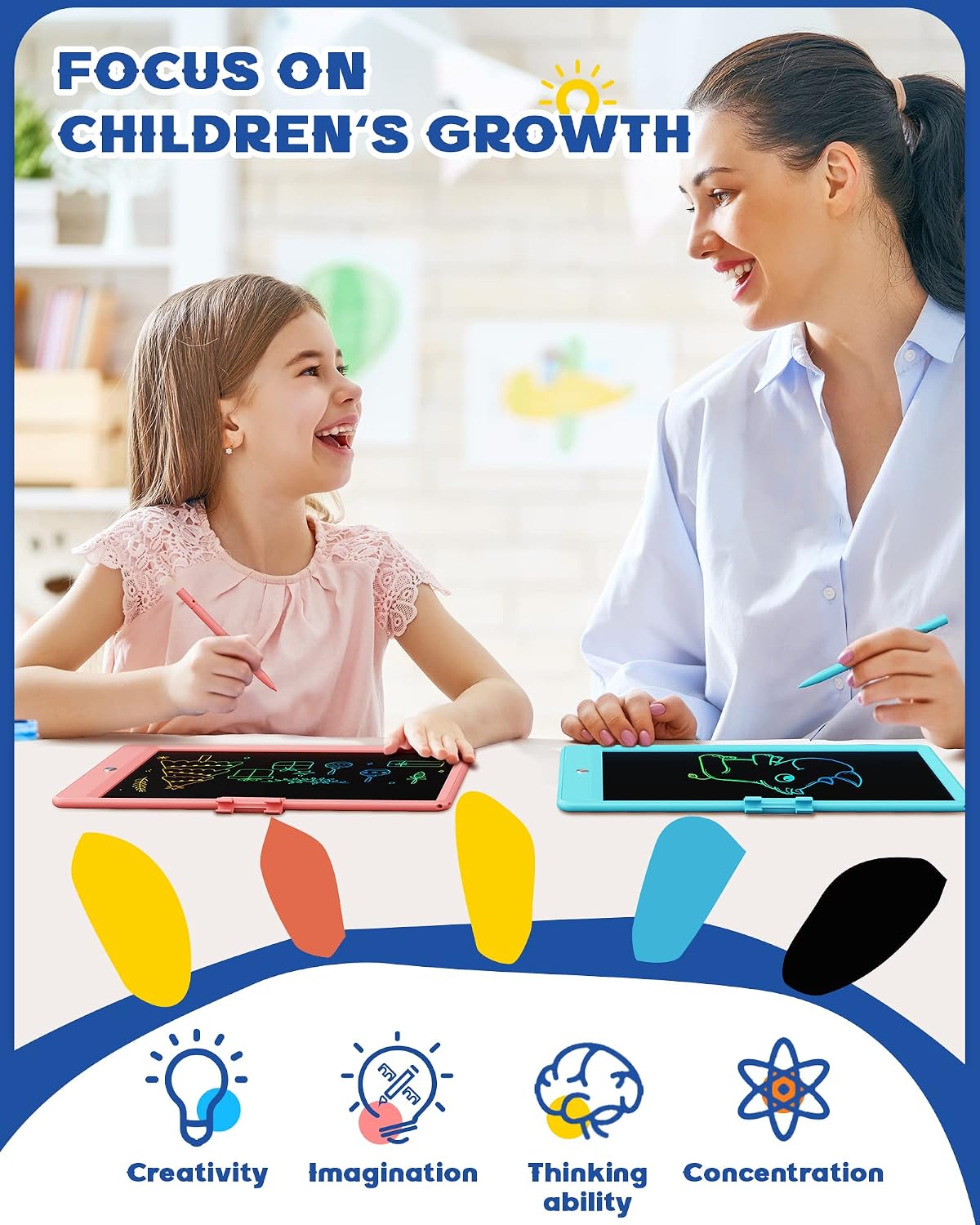 Hot Bravokids Toys for 3-6 Years Old Girls Boys, LCD Writing Tablet 10 Inch Doodle Board, Electronic Drawing Pads, Educational Birthday Gift for 3 4 5 6 7 8 Years Old Kids Toddler (Blue)