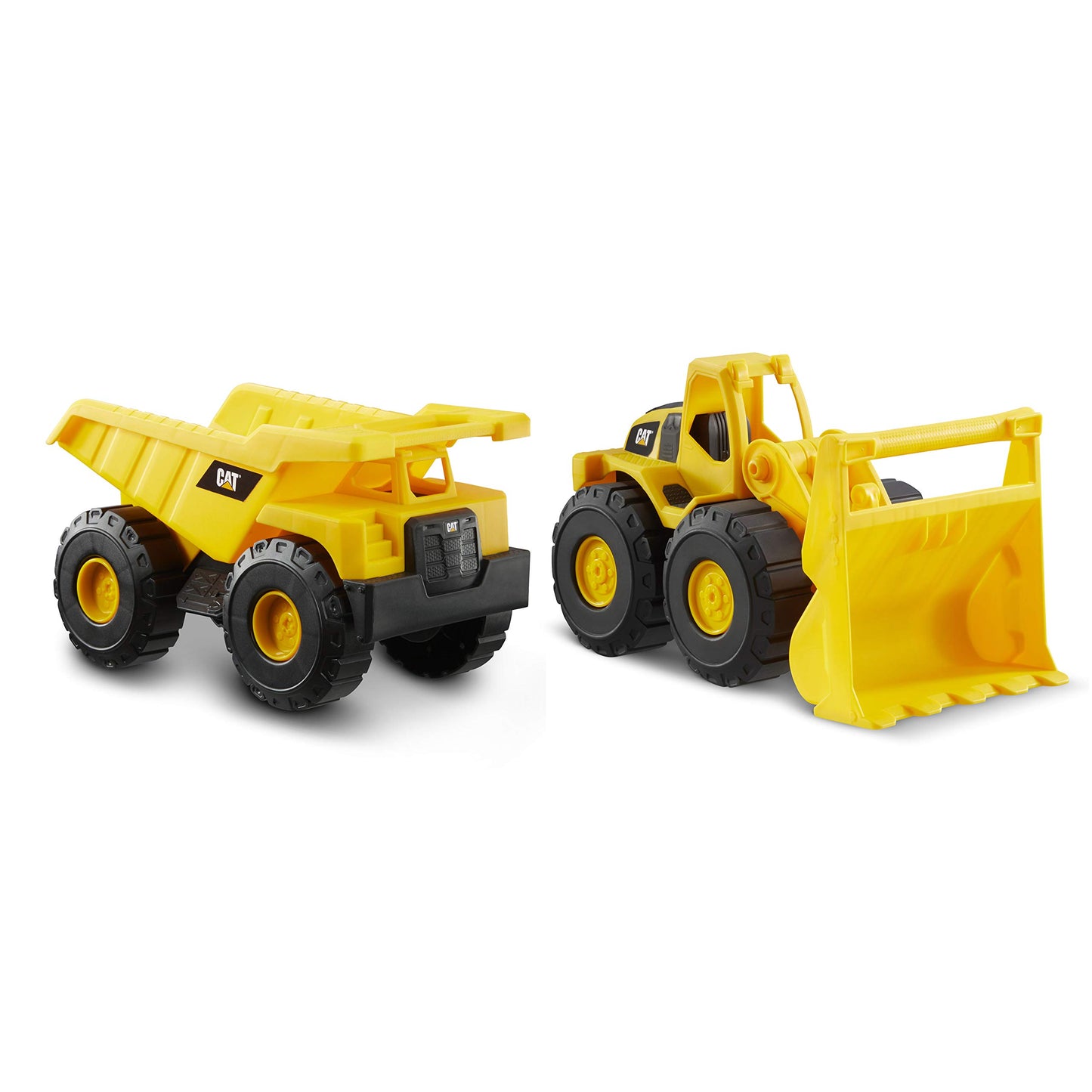 Hot Cat Construction 7" Dump Truck, Loader & Excavator toys Combo Pack