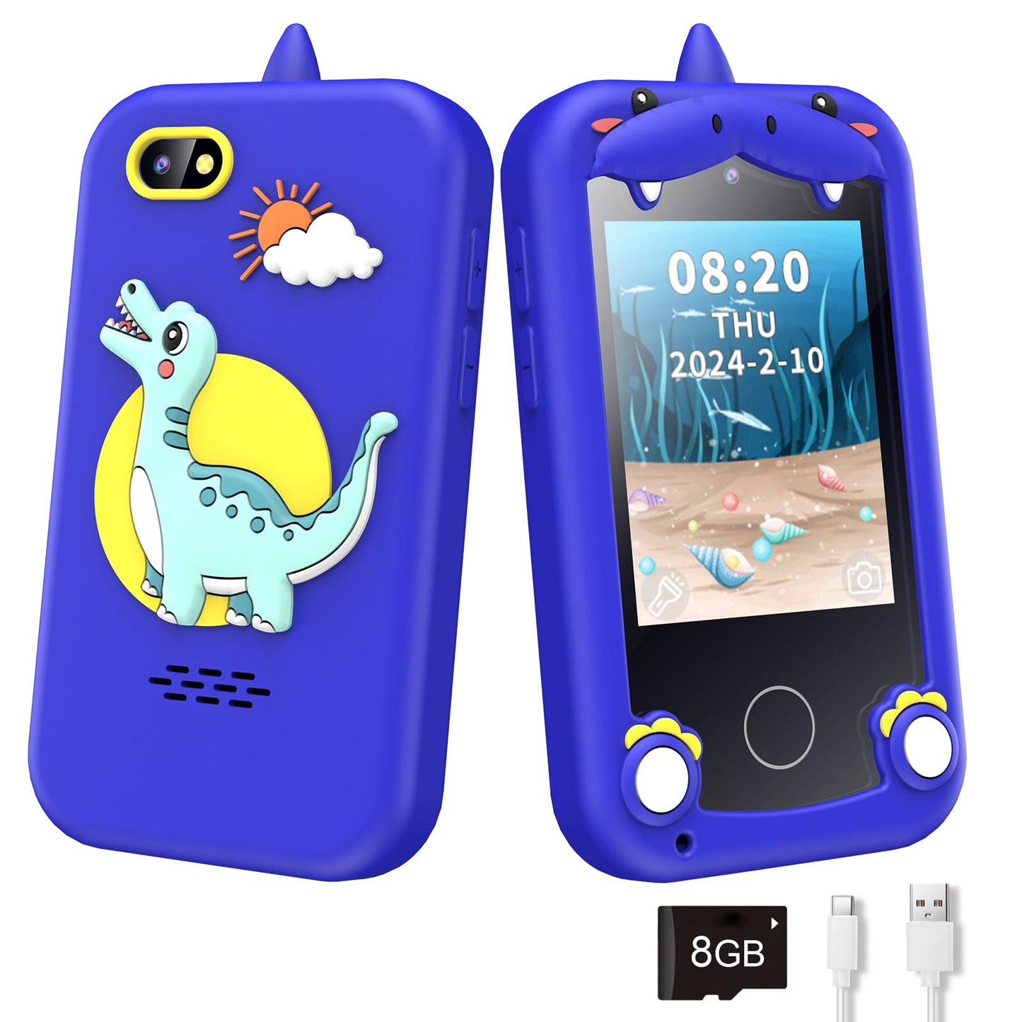 Hot Kids Smart Phone with Dual Camera, Game & Music Player, Toddler Learning Play Toy Cell Phone, Gifts for Girls, Christmas, Birthday, Age 3-10, Light Pink