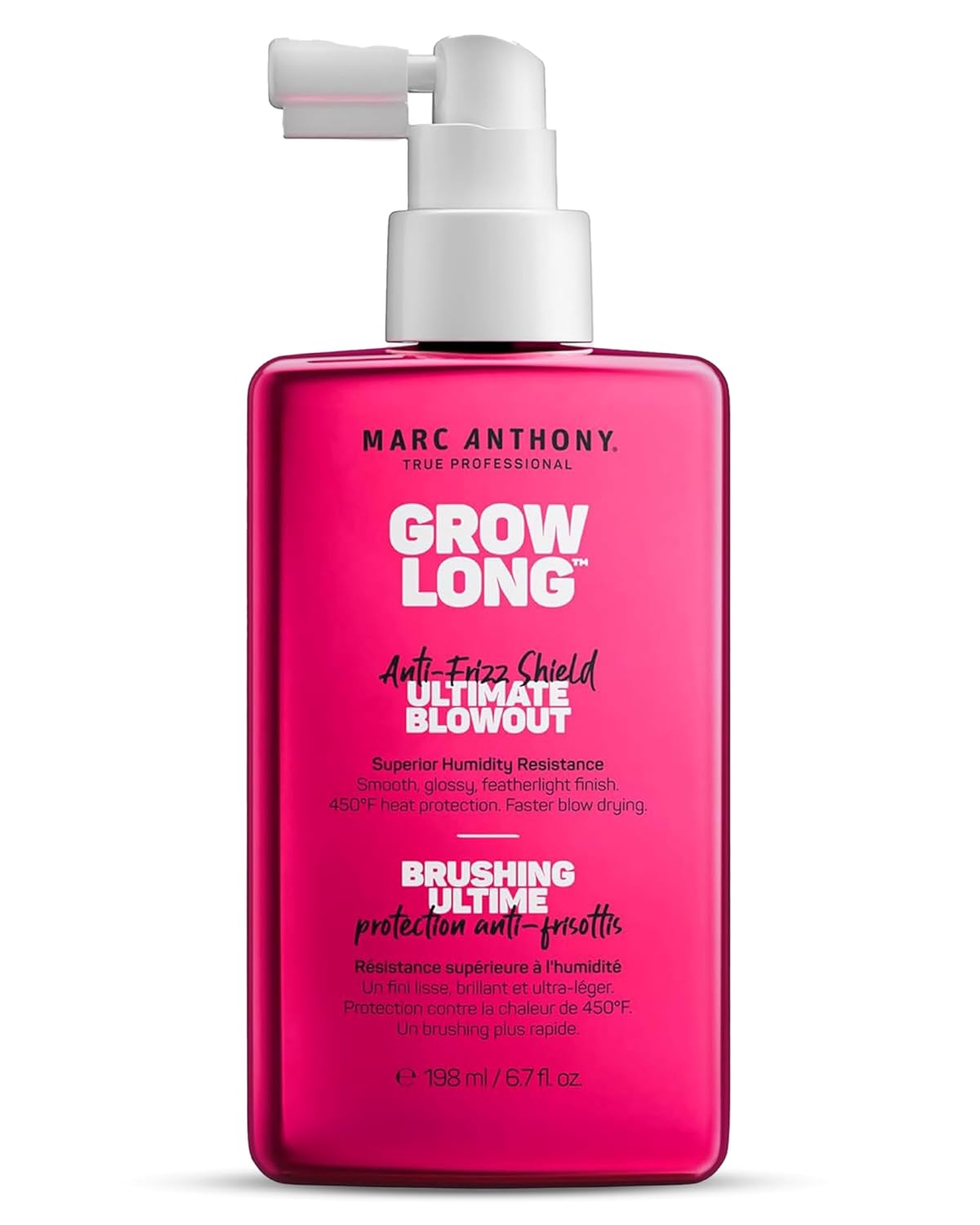 HotMarc Anthony Anti-Frizz Shield Ultimate Blowout Spray - 6.7 Oz (Pack of 1) | Grow Long - Smooth, Shiny Hair in High Humidity - Heat Protectant