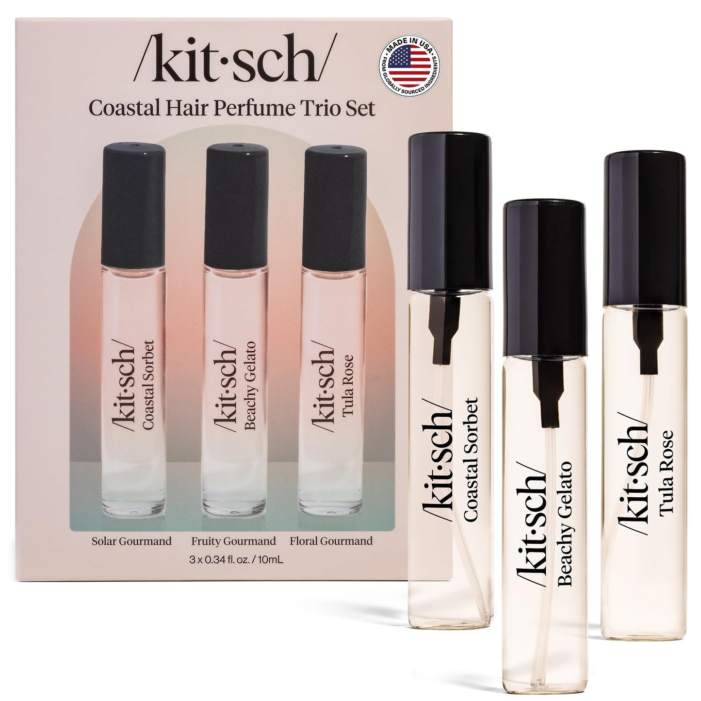 HotKitsch Hair Perfume for Women - Warm Sugar, 50mL | Clean, Deodorizing & Patented Odor-Eliminating Technology Hair Spray & Body Mist | Freshen Hair, Body & Pillows