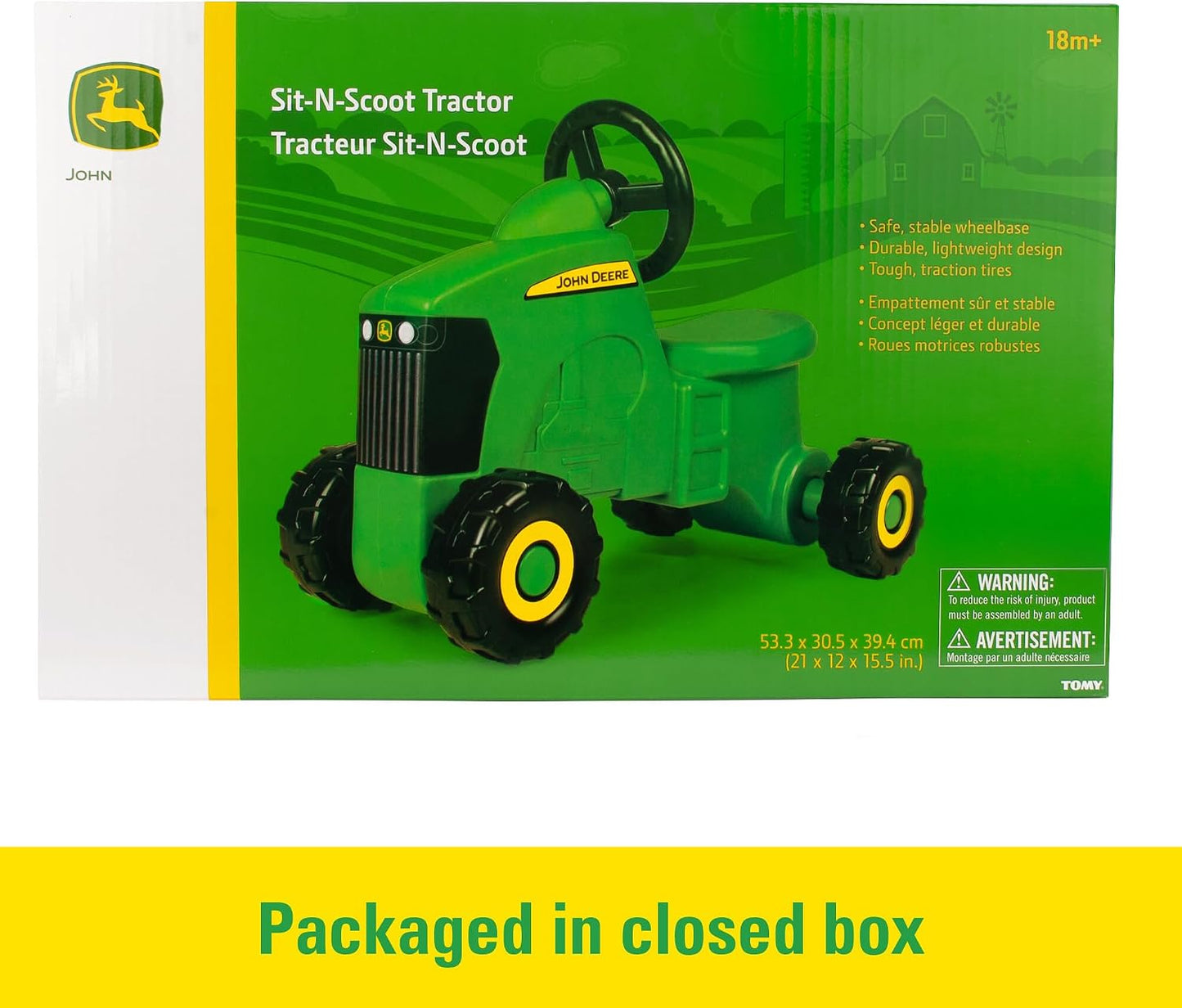 Hot John Deere Ride On Toys Sit 'N Scoot Activity Tractor for Kids Ages 18 Months and Up, Green