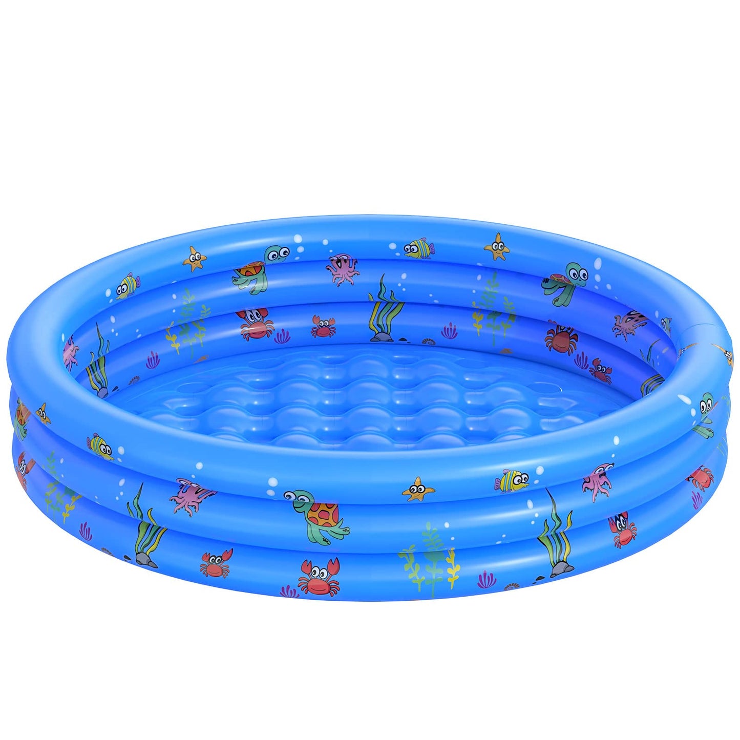 HotGarden Round Inflatable Baby Swimming Pool, Portable Inflatable Child/Children Little Pump Pool,Kiddie Paddling Pool Indoor&Outdoor Toddler Water Game Play Center for Kids/Girl/Boy