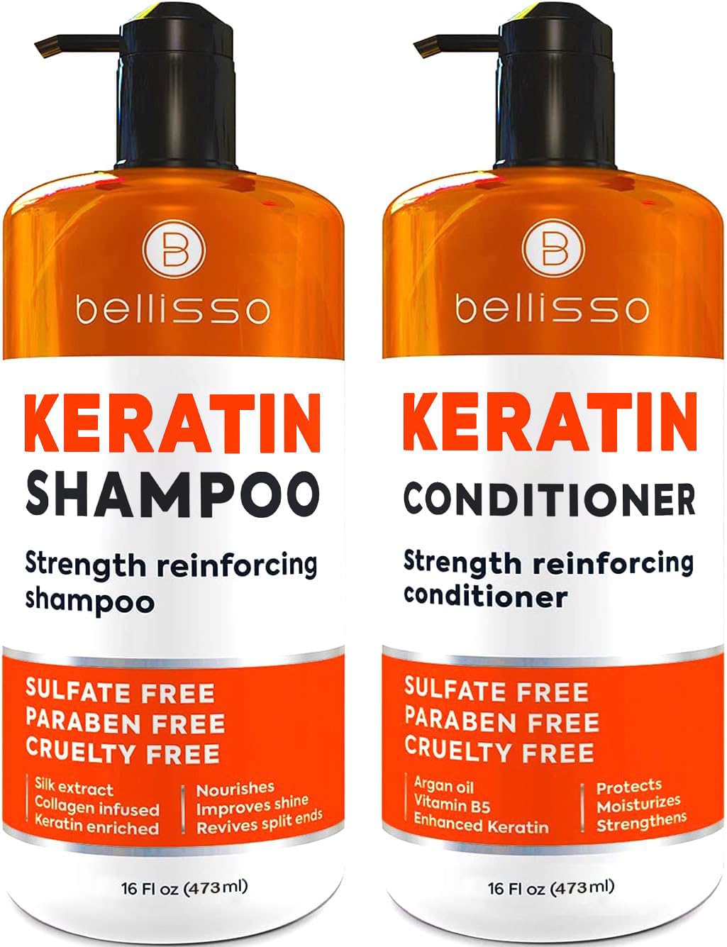 HotBiotin Shampoo and Conditioner Set - Sulfate and Paraben Free Treatment for Men and Women - Hair Thickening Volumizing Products to Help Boost Thinning Hair with Added Keratin
