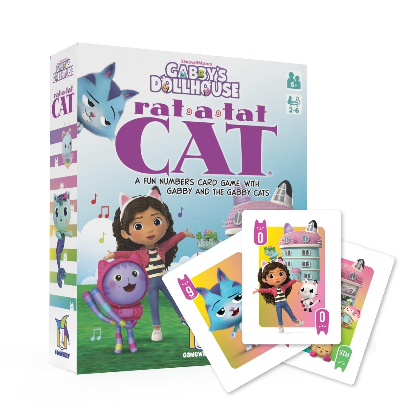 Hot Gamewright Rat‑A‑Tat Cat Card Game – Family Board Games & Kids Games | Memory & Strategy Game for Kids 6+ | Quick Play Card Game for Family Game Night, 2‑6 Players
