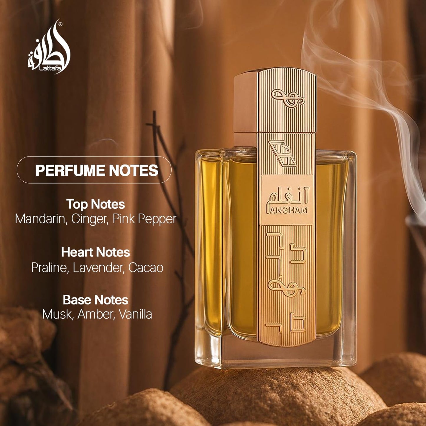HotLattafa Angham - Citrus, Lavender, Musk, Amber, Vanilla - Eau de Parfum Long-Lasting Fragrance for Unisex, 3.40 Ounce / 100 ml