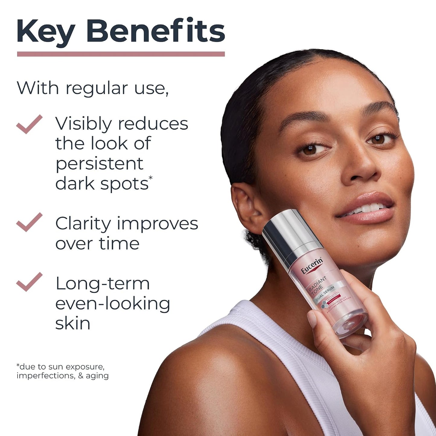 HotEucerin Radiant Tone Dual Serum Dark Spot Corrector, Dark Spot Serum with Thiamidol and Hyaluronic Acid, 1 Fl Oz Bottle