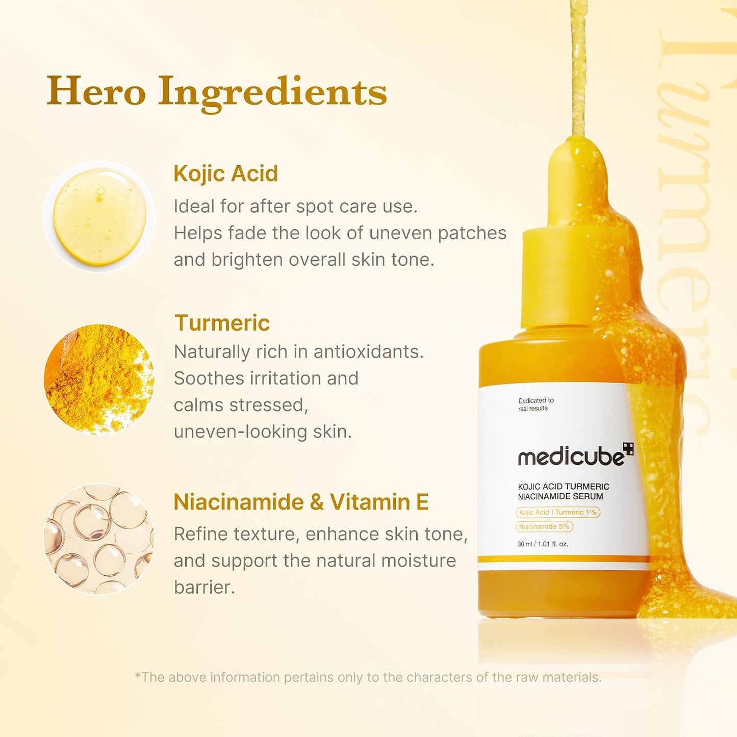 Hotmedicube Kojic Acid Turmeric Clarifying & Balancing Capsule Serum for Troubled Skin | Soothing & Brightening Facial Serum | Niacinamide & Glow Capsules for Hydration and Barrier Support | 1.01 fl.oz
