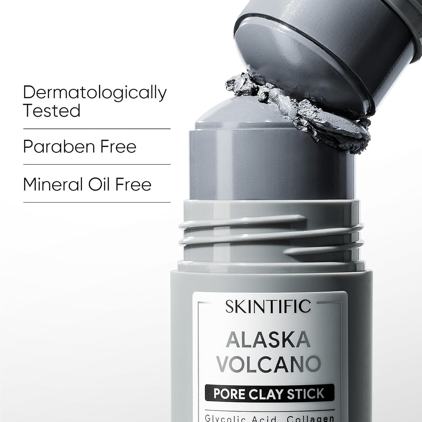 HotSKINTIFIC Deep Pore Cleansing Blackhead Remover Face Mask Stick, Mud Mask with Natural Alaska Volcano Clay, Gentle Exfoliating, Smoothing Skin, Non-Drying, Skincare Facial Mask | Deep Pore Cleansing Mud Mask For Gentle Exfoliating, Smoothing Skin And N