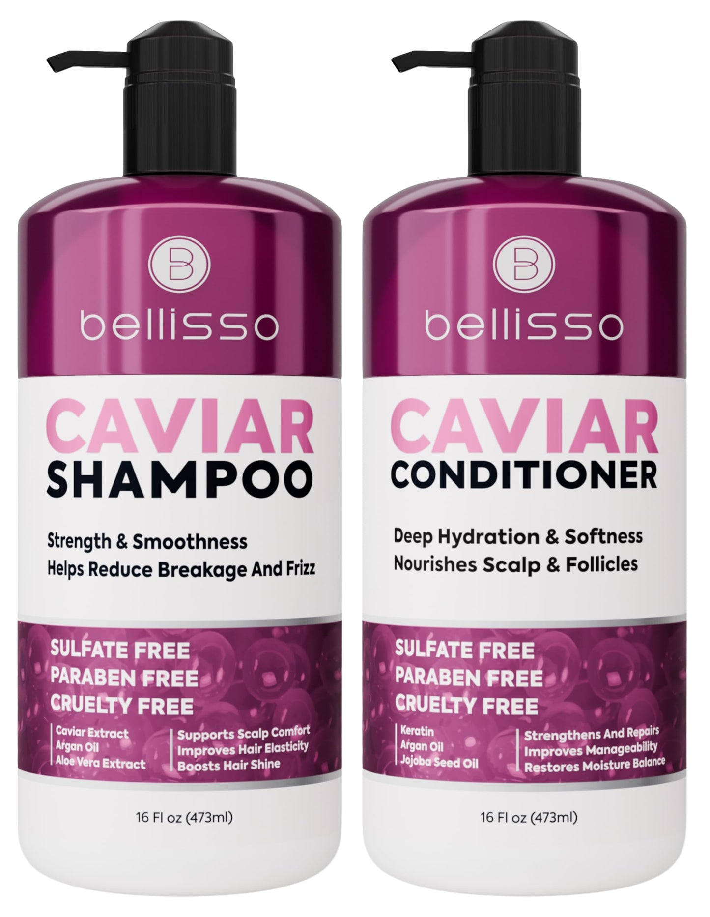 HotBiotin Shampoo and Conditioner Set - Sulfate and Paraben Free Treatment for Men and Women - Hair Thickening Volumizing Products to Help Boost Thinning Hair with Added Keratin