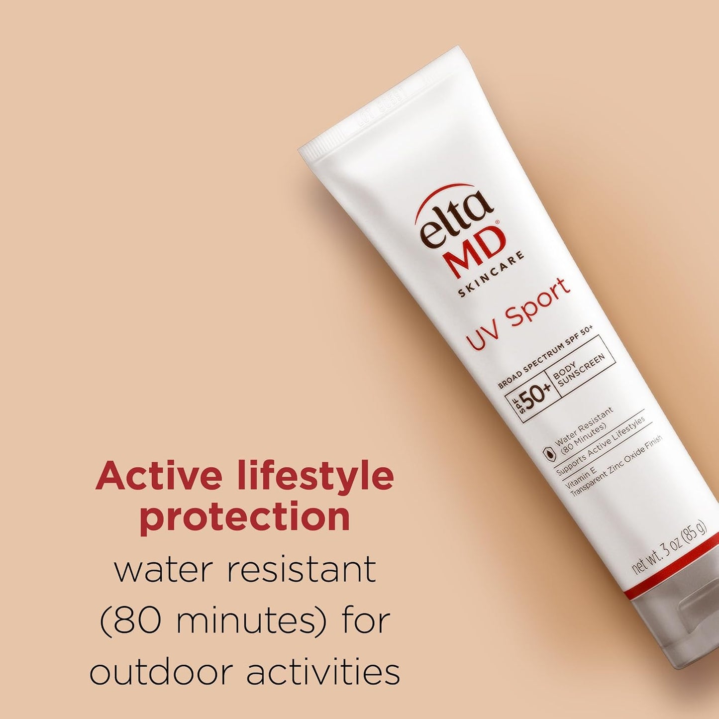 HotEltaMD UV Sport Sunscreen Lotion SPF 50 - Face and Body Sunscreen SPF 50, Water & Sweat Resistant, Zinc Oxide Formula for Active Lifestyles
