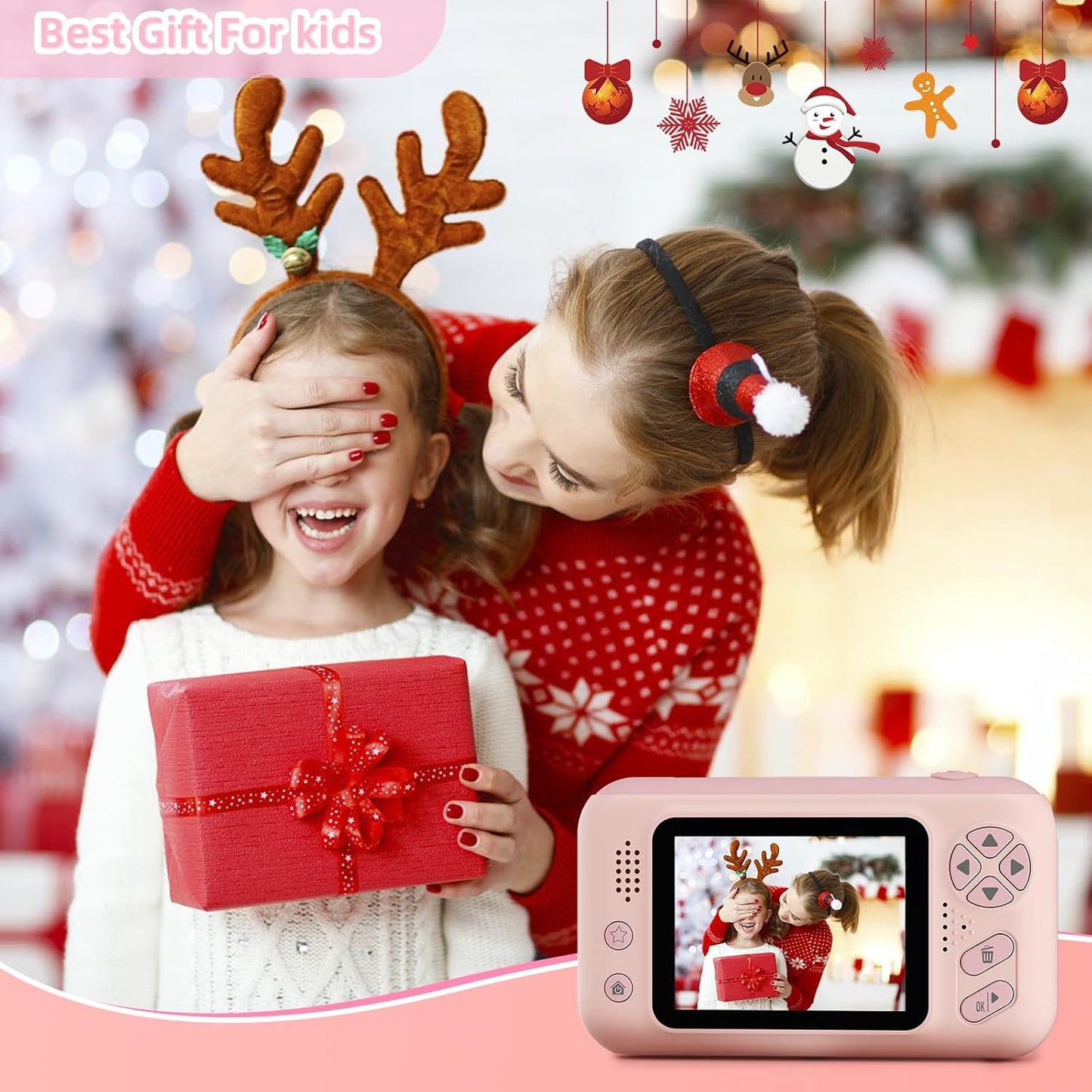 Hot Makolle Kids Camera Toys for Girls 3-12 Year Old, Pink | Children Travel Camera HD Digital Video Camcorder, With Tripod, SD Card Included, Toddler Festival Birthday Gifts