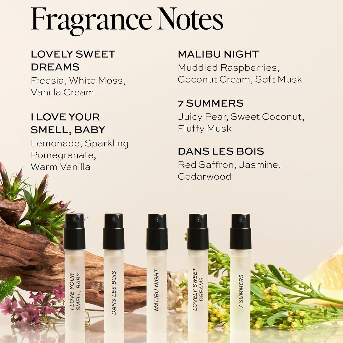 Hot DIME Beauty Perfume Sampler Kit - Set of 5 Travel Size Perfumes for Women, Clean Fragrance Discovery Set, Eau de Toilette with Organic Sugar Cane Alcohol, Vegan, 5 x 2 ml