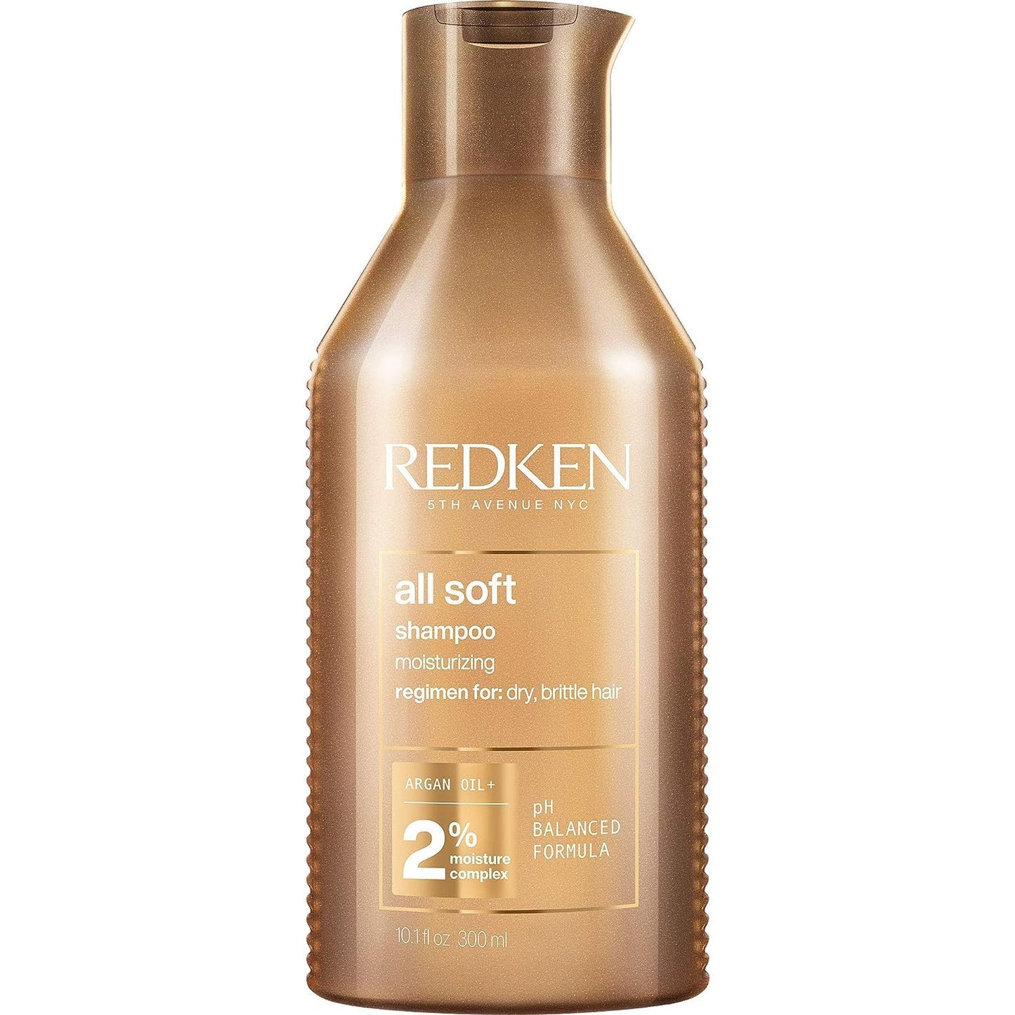 HotRedken All Soft Shampoo - Moisturizes & Hydrates Dry Hair, Softens & Adds Shine, With Argan Oil, Safe For Color-Treated Hair