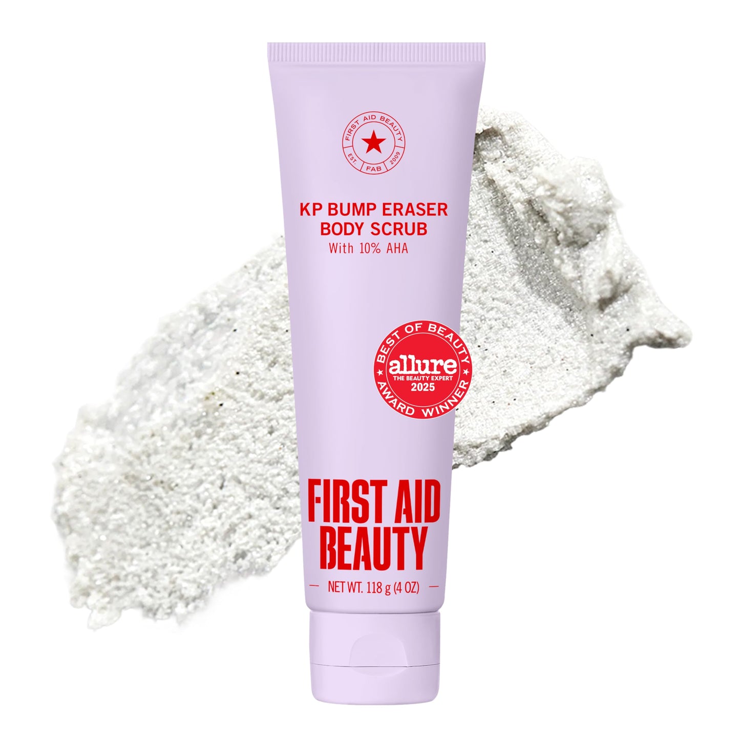 HotFirst Aid Beauty KP Bump Eraser Body Scrub with 10% AHA - Dermatologist-Tested Keratosis Pilaris Exfoliator - Support for Rough Bumps, Uneven Skin Texture & Strawberry Skin - Sensitive Skin