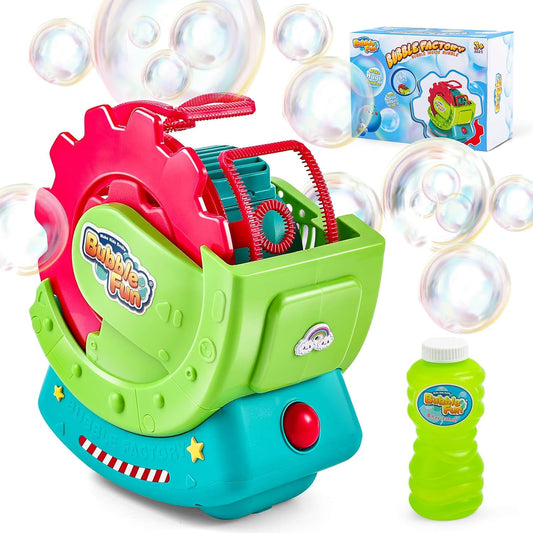 HotBubble Machine for Toddlers Kids & Pets, with 8oz Safe Solution, Extra Large & Bubbles in Bubble Maker, Children & Pets Dog Toys Gift, Indoor/Outdoor Birthday Wedding Party Bubble Blower