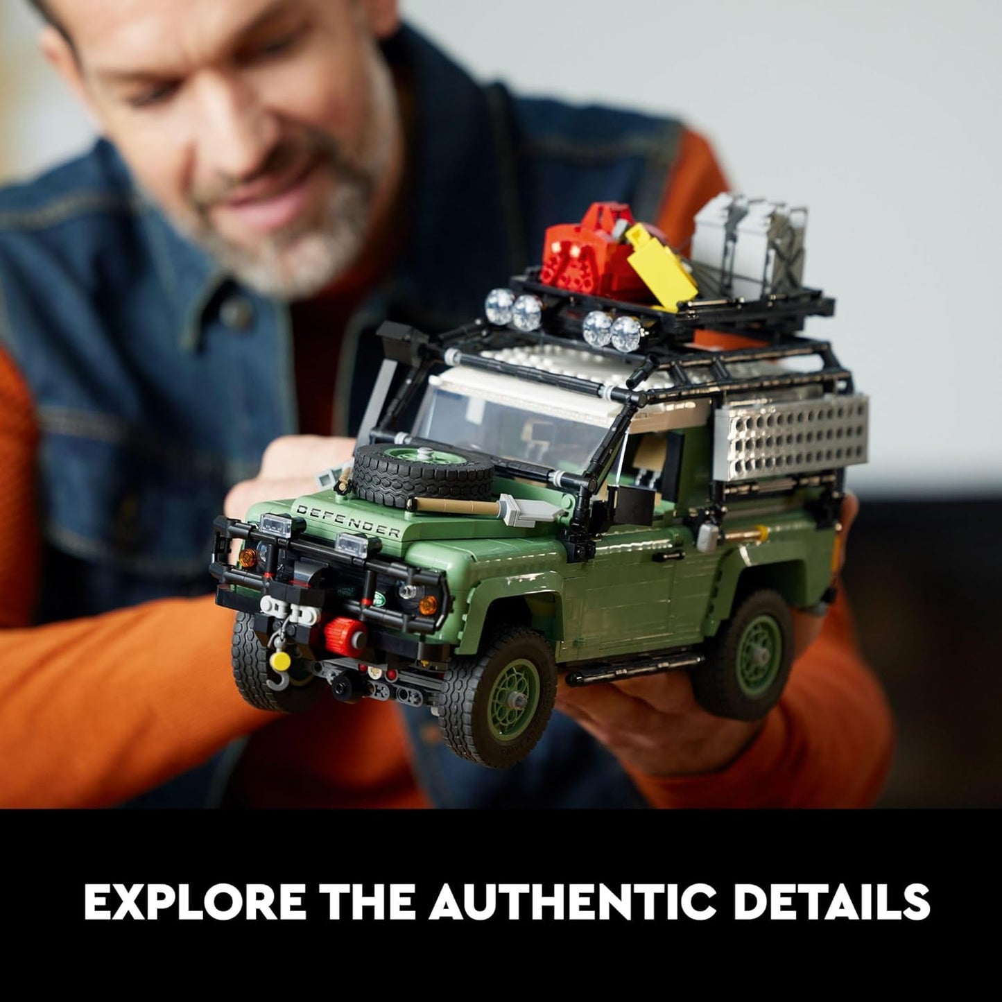 HotLEGO Icons Land Rover Classic Defender 90 - Building Set for Adults, Ages 18+ - Model Car Kit for Home Office, Desk Decor W/Realistic Details - Gift for Men & Women - 10317