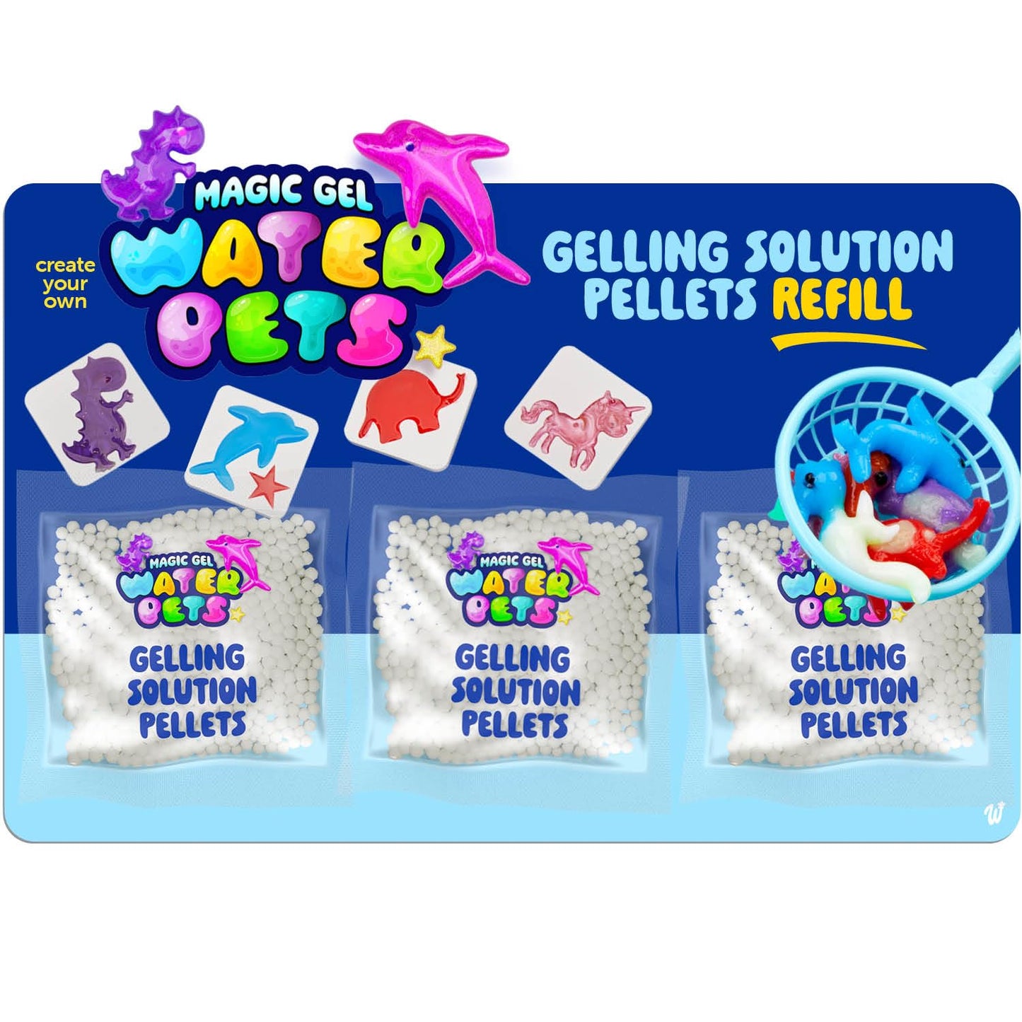 HotDan&Darci Aqua Fairy Water Gel Kit for Kids - Gifts for Girls - Magic Elf Toy Kits - Waters Pets - DIY Squishy Maker Set - Craft for Kids - Make Your Own Squishies Toys Crafts - Gifts for Boys & Girls