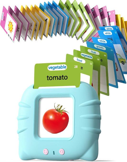 HotAirbition Talking Flash Cards for Toddlers 1 2 3 4 Year Olds, Montessori Language Learning Toys with 224 Words, Pocket Speech Therapy Toys, and Speech Development Educational Playthings for Children