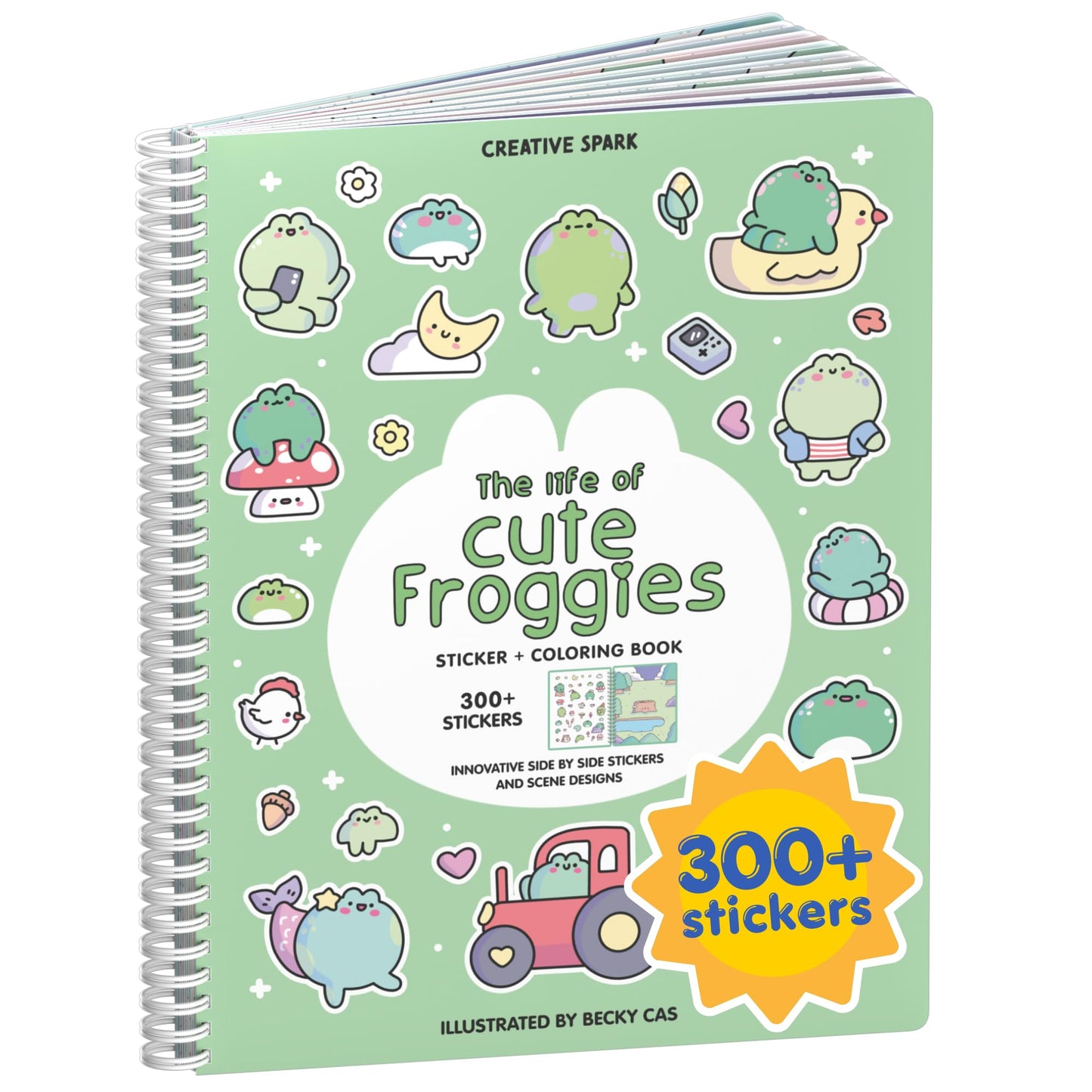 HotAnimals Habitat 500+ Kids Sticker Book by Cupkin Toddler Airplane Travel Activity Coloring and Sticker Book, Road Trip Essentials, 12 Coloring Pages + 12 Scenes for Ages 2–8 Years