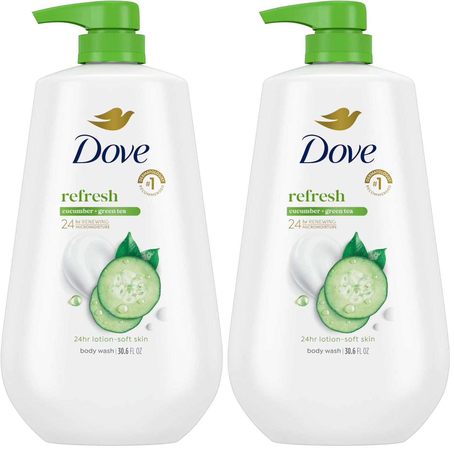 HotDove 24hr Lotion Body Wash Rebalance White Peach & Rice Milk, 30.6 oz | Moisturizing body wash with MicroMoisture and a calming peach scent