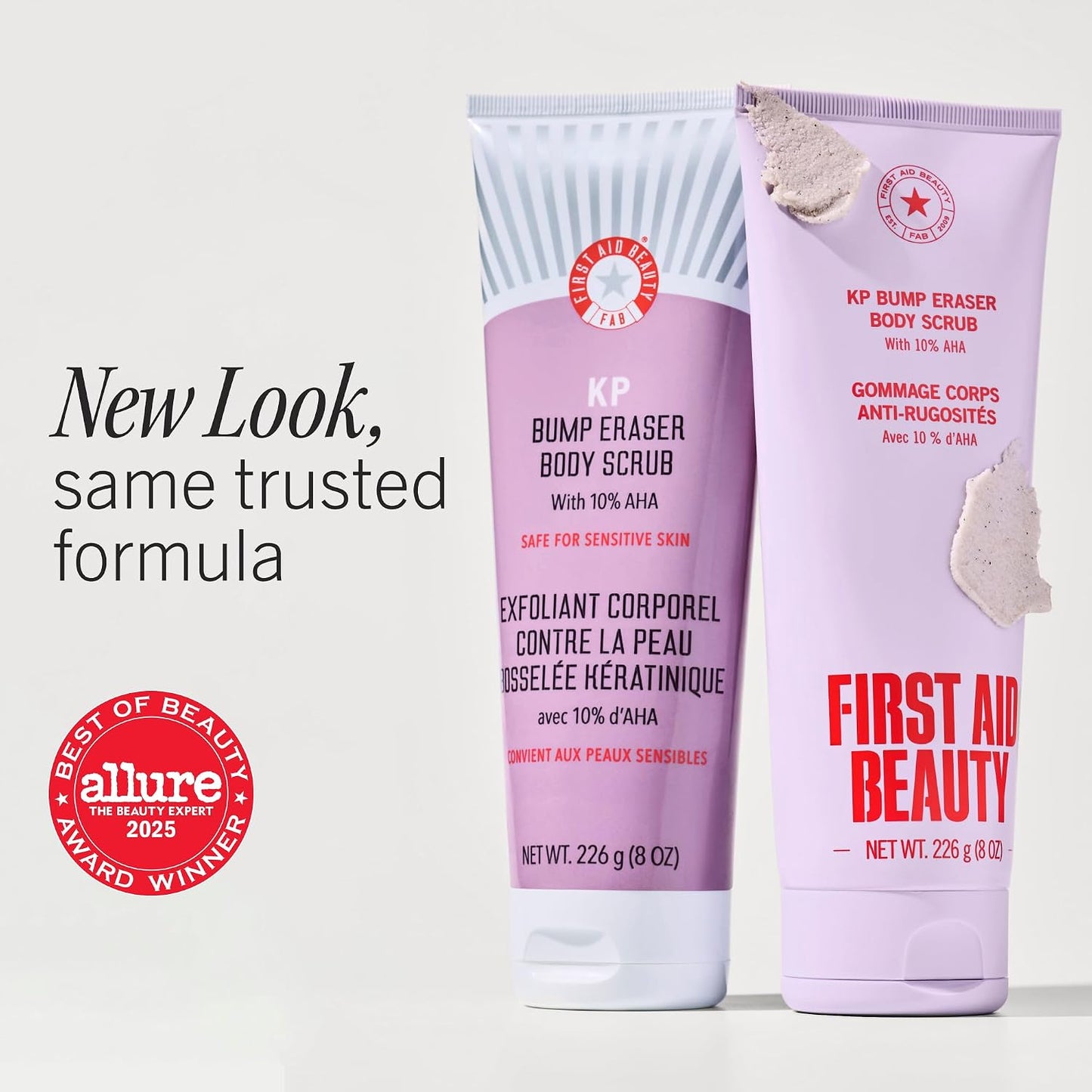 HotFirst Aid Beauty KP Bump Eraser Body Scrub with 10% AHA - Dermatologist-Tested Keratosis Pilaris Exfoliator - Support for Rough Bumps, Uneven Skin Texture & Strawberry Skin - Sensitive Skin