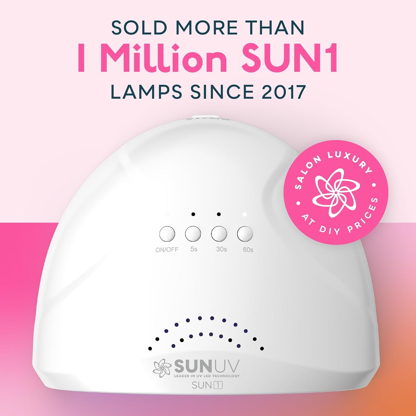 HotSUNUV UV LED Nail Lamp, Gel Light for Nail Polish UV Dryer with 3 Timers SUNone White