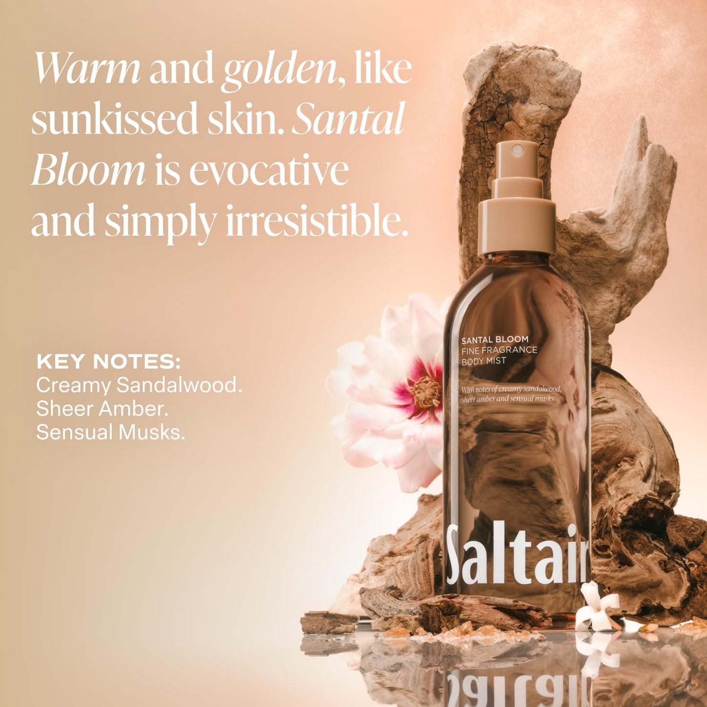 Hot Saltair Body Mist 2 Pack - Fine Fragrance, Lightweight Body Spray Mist with Santal Bloom Scent. Long Lasting Perfume Mist. 2x 8oz Bottles