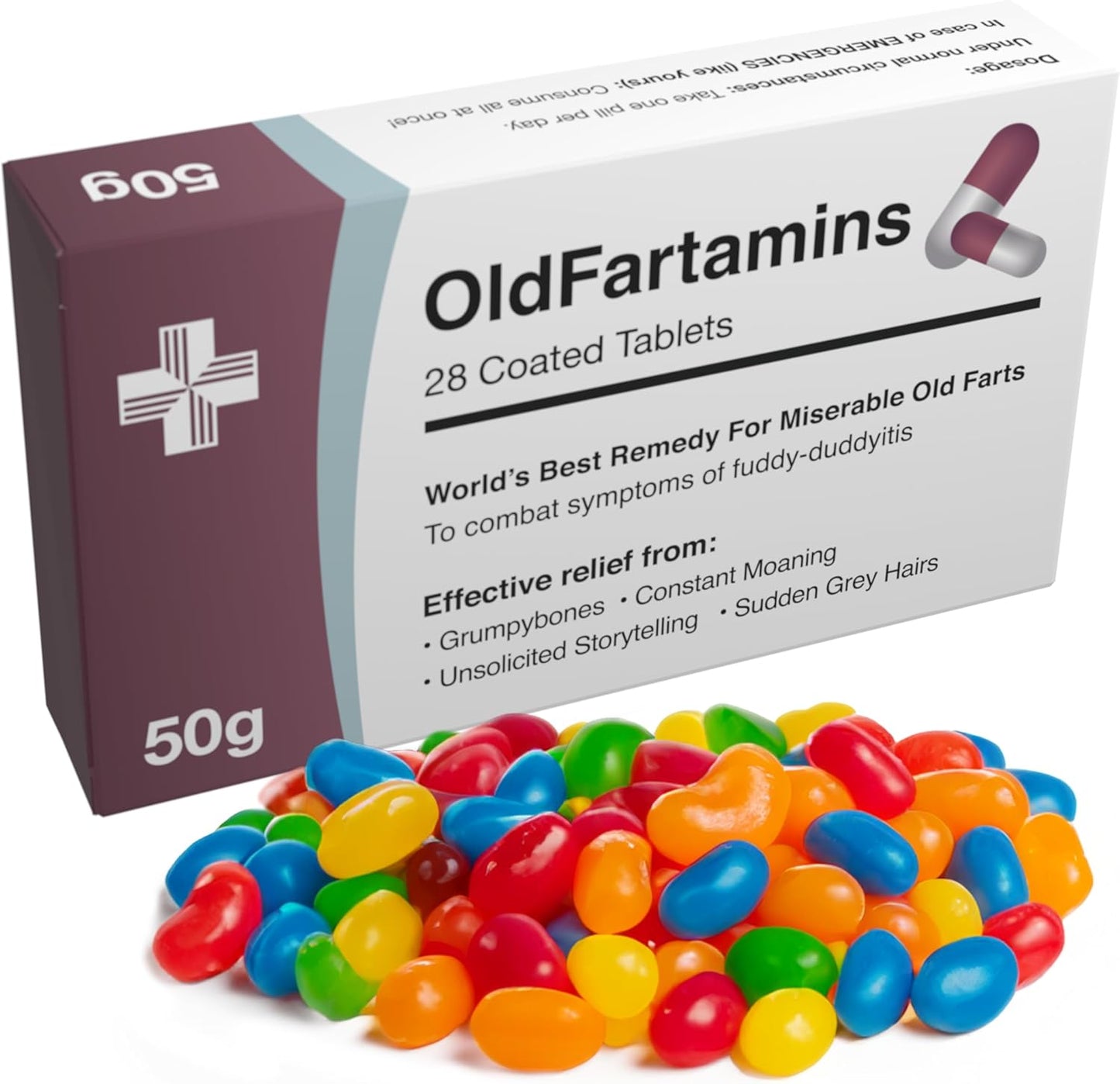 Hot Funny Prank Pill Box with Candy, Gag Gifts for Men, 30th 40th 50th 60th 70th Birthday Gifts for Him or Her, Novelty Joke, Dad Birthday Gift for Boyfriend, Fathers Day Gift for Him
