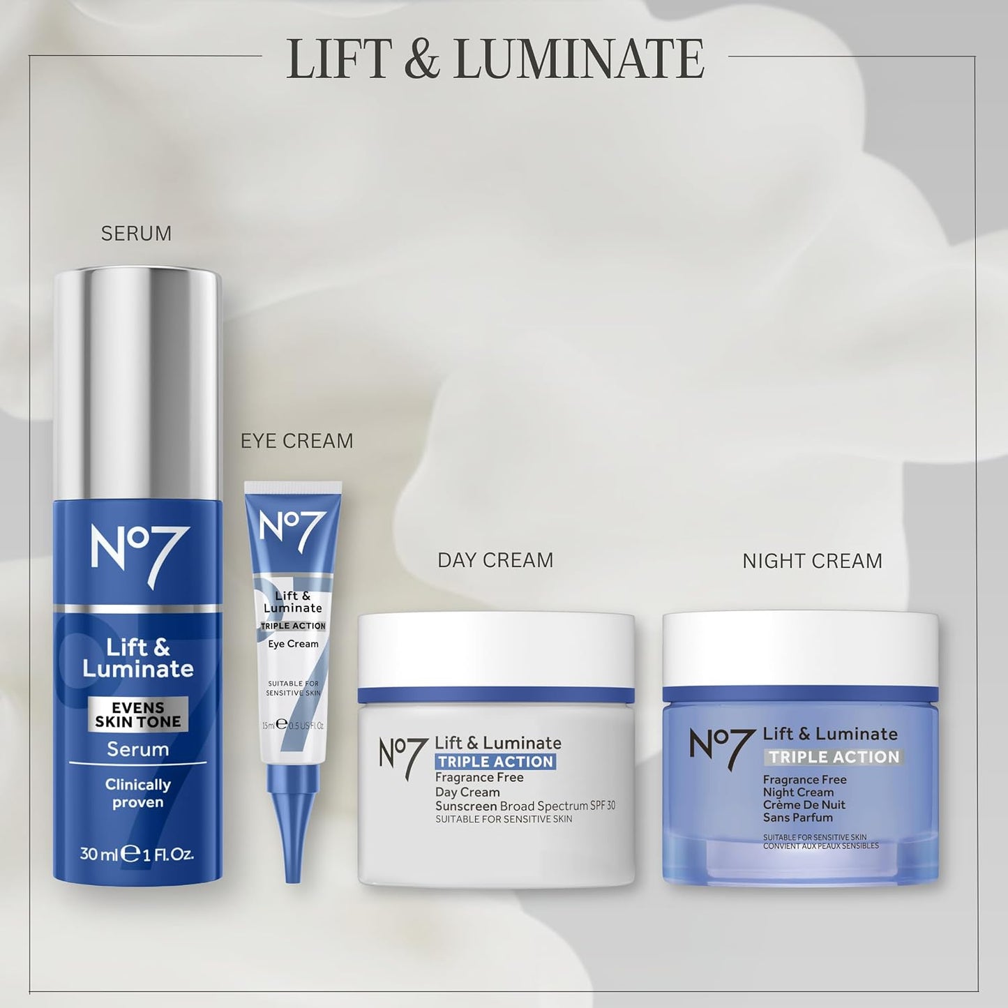 HotNo7 Lift & Luminate Triple Action Face Cream - Fragrance Free Face Moisturizer with SPF 30 - Formulated with Anti Aging Collagen Peptides & Brightening Complex (1.69 Oz)