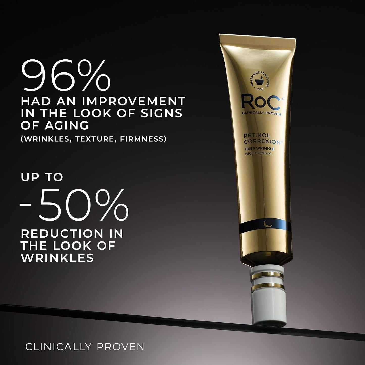 HotRoC Retinol Correxion Night Cream for Deep Wrinkles, Anti Aging Skincare Treatment Women and Men, 1.0 oz (Packaging May Vary)