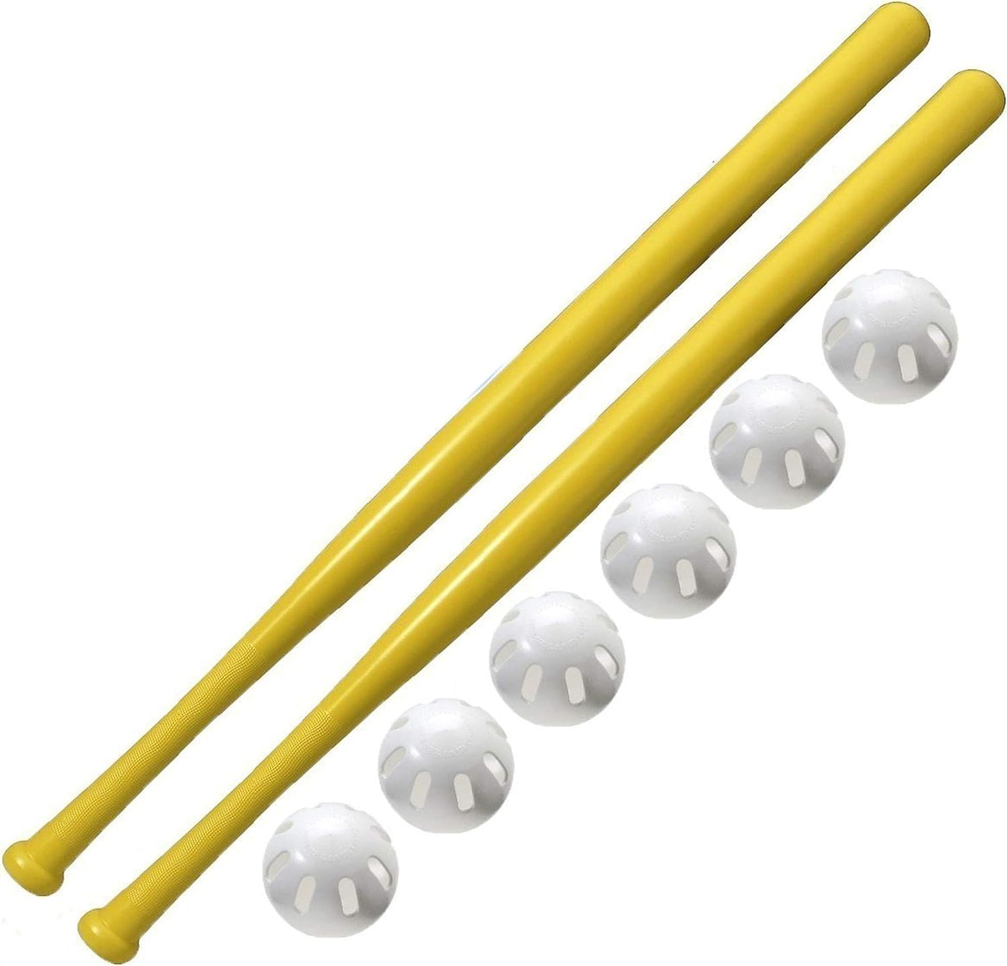 Hot Wiffle 32' Bat and 3 Baseball Set Bundle