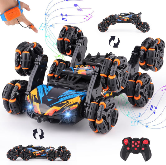 HotNEXBOX Cool 8 Wheels Hand Controlled rc Stunt Car Toys, Gesture Sensing Remote Control Cars for Boys Age 6 7 8-12 13 14 Year Old, Birthday Gifts Ideas for Kids