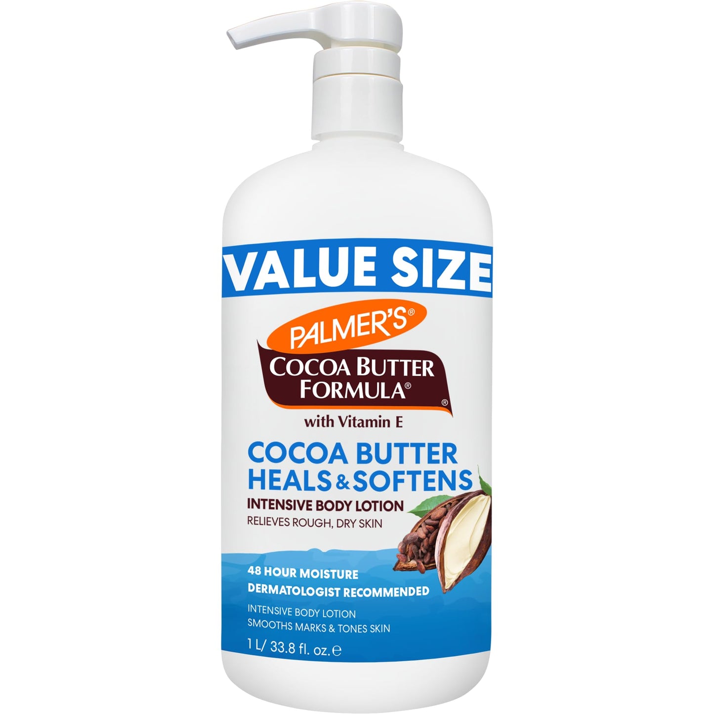 HotPalmer's Cocoa Butter Body Lotion Formula, Daily Skin Therapy (33.8 Fl Oz)